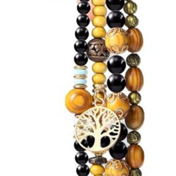 NEW Beaded Apple Watch Band with Charm - Picture 5 of 6